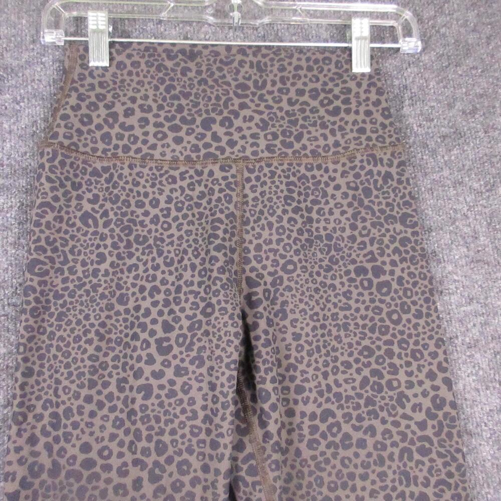 Alo Leggings Womens Small Brown Animal Print High Rise Ankle Yoga Pants Athletic - Picture 4 of 10